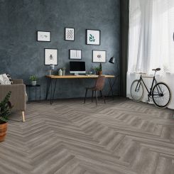 Harpsden Grey Herringbone plank