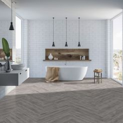 Brampton Grey Herringbone Plank