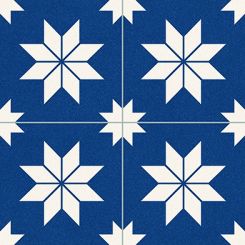 STAR TILE BLUE 33 x 33cm (12PK)