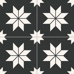 STAR TILE BLACK 33 x 33cm (12PK)