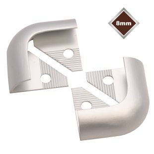 8MM MATT SILVER TRIM CORNERS