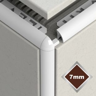 7MM NEW WHITE PVC CORNERS 2 PACK