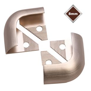 8MM S/STEEL EFFECT TRIM CORNERS