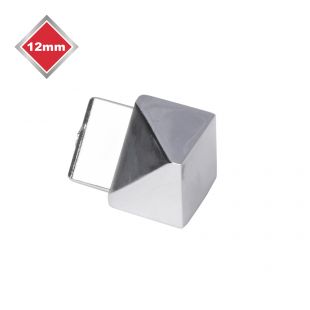 12MM SILVER  INTERNAL TRIANGULAR CORNER