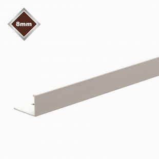 8MM SMOOTH WHITE L SHAPE TILE EDGE