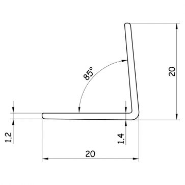 RITE CORNER GUARD 20mm BLACK