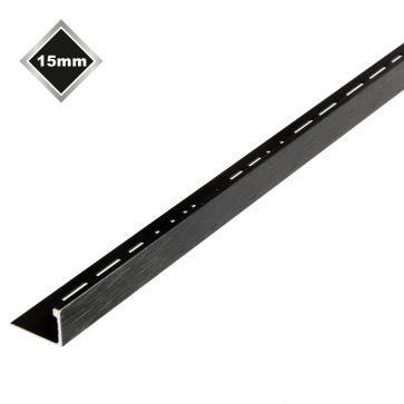 15MM L SHAPE BRUSHED BLACK TRIM