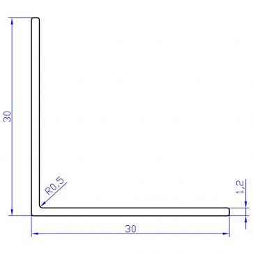 30MM S/STEEL EFFECT CORNER GUARD