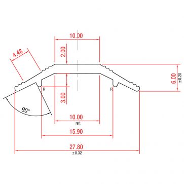 864mm CARPET/TILE TRIM SILVER