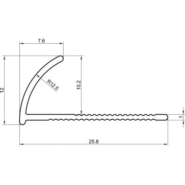 QUADRANT SILVER TRADE TRIM 10mm