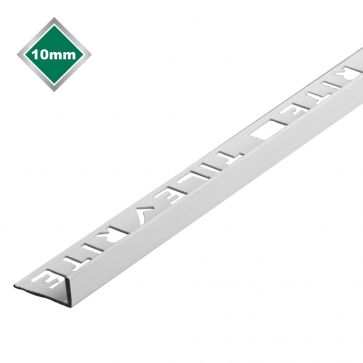 10MM WHITE PVC L SHAPE TILE TRIM