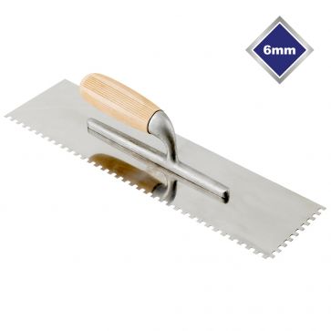 6mm LARGE FORMAT HIGH CARBON STEEL SQUARE NOTCHED TROWEL