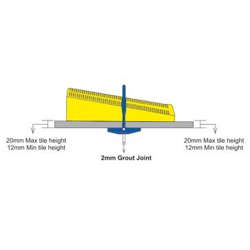 2MM DEEP LEVELLING TILE SPACERS 100 PACK