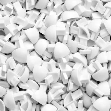 7MM NEW WHITE PVC CORNERS (SINGLE LOOSE)