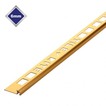 6MM QUADRANT TILE EDGING GOLD