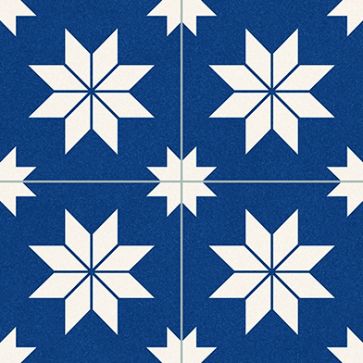 STAR TILE BLUE 33 x 33cm (12PK)