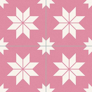 STAR TILE PINK 33 x 33cm (12PK)