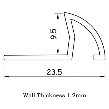 TILE EDGING IVORY (9.5mm)