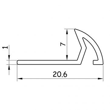 TILE EDGING GREY (7mm)