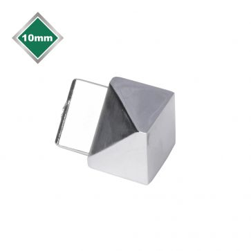 10MM SILVER INTERNAL TRIANGULAR CORNER