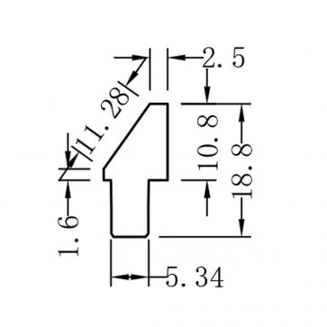 10MM SILVER INTERNAL TRIANGULAR CORNER