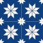 STAR TILE BLUE 33 x 33cm (12PK)