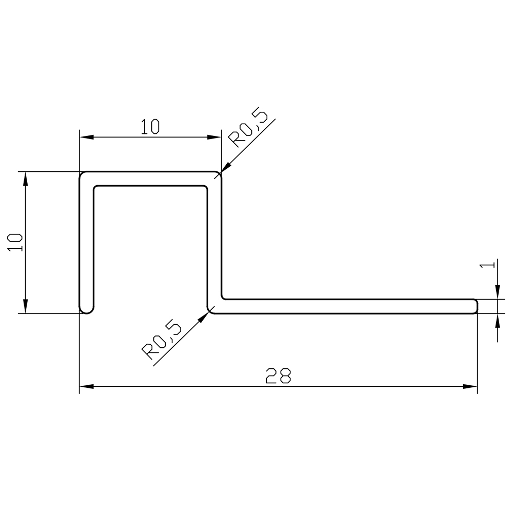 W:10MM x D:9MM S/STEEL EFFECT FEATURE CAPPING TRIM